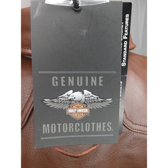 NWT AUTHENTIC Harley-Davidson Men's Portage Midweight Leather Jacket‎ - Brown - Picture 8 of 12